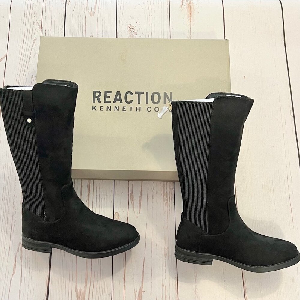 NIB - Kenneth Cole - Girl’s Black Kelly Stretch Boots - Size US 12